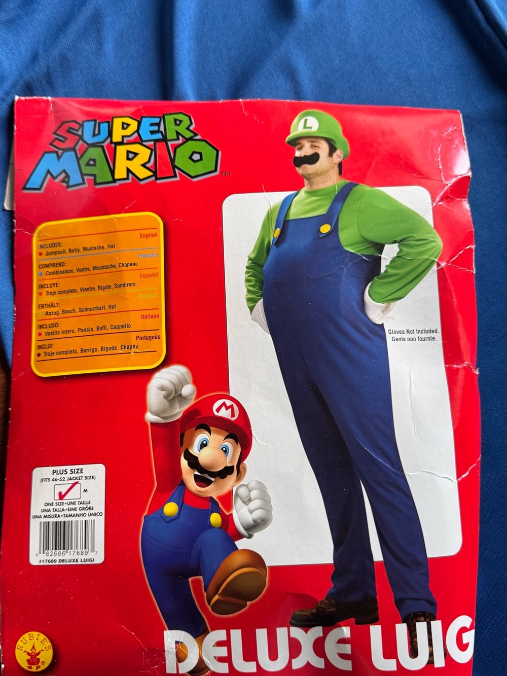 Super Mario Deluxe Luigi‎ Adult Plus Costume